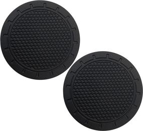 img 4 attached to 🍸 Black Absorbent Coasters for Drinks - Pack of Accessory Coasters