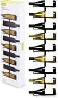 🍷 true align wall-mounted rack: stylish black wrought iron wine display for nine bottles logo