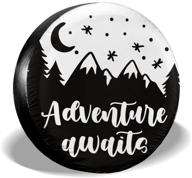 🚀 adventure awaits waterproof spare tire cover - uv sun & dust-proof wheel tire cover for jeep, trailer, rv, suv and more (14 inch) logo