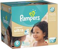 pampers cruisers ultra size 6 diapers, 78 count logo