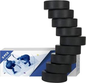 img 4 attached to ⚫ Golden Sport Ice Hockey Pucks, Official Regulation Size, Ideal for Practice and Training, 3" Diameter, 1" Thickness, 6oz Weight, Black