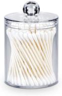 🧼 axx qtip dispenser apothecary jars - clear plastic bathroom storage canister for cotton swabs, balls, and rounds logo