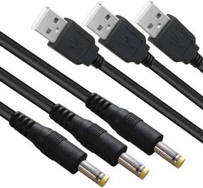 img 4 attached to 💻 SIOCEN 3 Packs 4FT USB 2.0 A Male to DC 4.0mm x 1.7mm 5 Volt DC Barrel Jack Power Cable - DC 5V Power Plug Connector Charger Cord for Sony PSP 3000 2000 1000, Tablet, Cellphone, Laptop, Netbook, Electronics