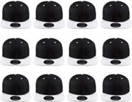 gelante plain blank adjustable snapback baseball caps wholesale - 12 pack flat brim logo