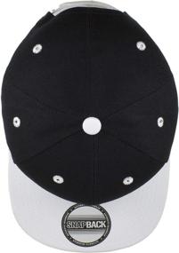 img 1 attached to Gelante Plain Blank Adjustable Snapback Baseball Caps Wholesale - 12 Pack Flat Brim