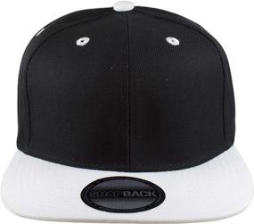 img 3 attached to Gelante Plain Blank Adjustable Snapback Baseball Caps Wholesale - 12 Pack Flat Brim