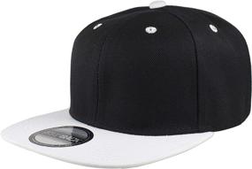 img 2 attached to Gelante Plain Blank Adjustable Snapback Baseball Caps Wholesale - 12 Pack Flat Brim