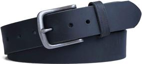 img 4 attached to Leather Genuine Belts（1½ Jeereal Reddish Men's Accessories in Belts