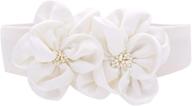 fashion double flowers adjustable elastic women's accessories in belts logo