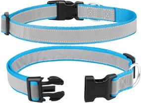 img 3 attached to Stay safe and stylish with Suncliff Reflective Personalized Dog Collars – Customized with Name and Number for Dogs of All Sizes