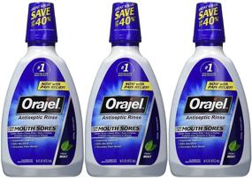 img 1 attached to 🥛 Pack of 3 Orajel Antiseptic Mouth Sore Rinse - 16oz Each