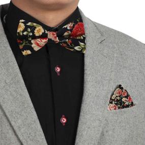 img 3 attached to 🌸 Dan Smith P 047 Floral Pre Tied Boys' Bow Ties: Stylish Accessories for Every Occasion