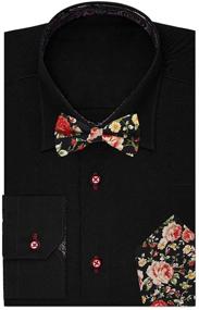 img 1 attached to 🌸 Dan Smith P 047 Floral Pre Tied Boys' Bow Ties: Stylish Accessories for Every Occasion