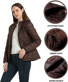 img 1 attached to SUNDAY ROSE Packable Lightweight Quilted Women's Clothing for Coats, Jackets & Vests