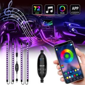 img 4 attached to UALAU 72 LED Interior Car Lights: USB Party Light Bar with APP Controller & Music Sync - DIY Color Under Dash Lighting Kits for Jeep, Truck & More Car Accessories!