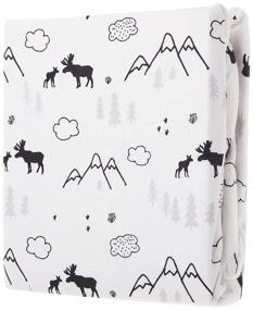 img 3 attached to 🌲 Стеганый простыня из фланели "Lumberjack Moose Deluxe" от Trend Lab