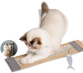 img 4 attached to 🐱 Durable ENVY COLLECTION Sisal Cat Scratching Mat: Perfect for Door Handle Hung, Wall Mounted, or Floor Use as Carpet Scratcher