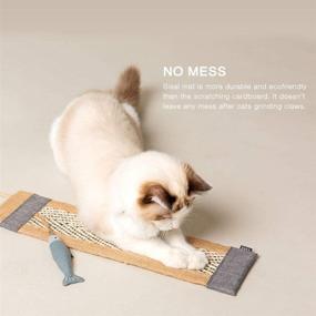 img 2 attached to 🐱 Durable ENVY COLLECTION Sisal Cat Scratching Mat: Perfect for Door Handle Hung, Wall Mounted, or Floor Use as Carpet Scratcher