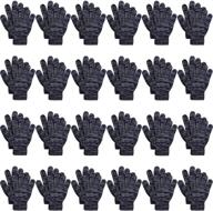 cooraby knitted stretchy fingers assorted boys' accessories at cold weather logo