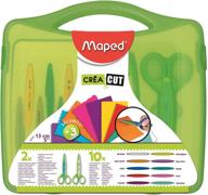 🔪 maped quick-change craft scissors case: 10 blades, 5 inch blunt tip for kids, right & left handed (601010) logo