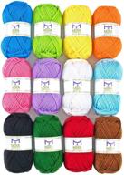 🧶 mira handcrafts acrylic yarn skeins - 12 multicolor bulk pack for knitting and crochet - large 1.76 oz (50g) each - complete starter kit with colorful craft ideas and 7 ebooks including yarn patterns logo