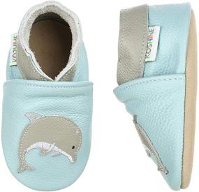 img 1 attached to 👶 Premium Soft Leather Baby Moccasins: Ideal First Walker Shoes for Toddlers