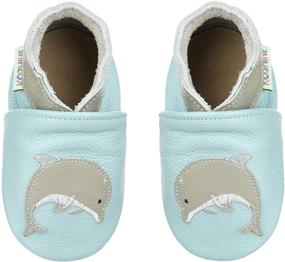 img 4 attached to 👶 Premium Soft Leather Baby Moccasins: Ideal First Walker Shoes for Toddlers