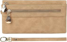 img 4 attached to 👜 Women's Leather Wristlet Clutch with Pocket for Handbags & Wallets