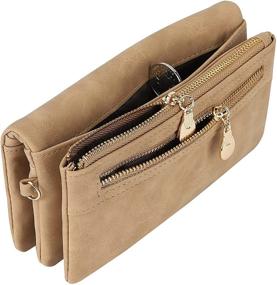 img 2 attached to 👜 Women's Leather Wristlet Clutch with Pocket for Handbags & Wallets