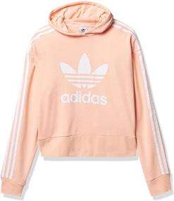 img 2 attached to Детская укороченная толстовка Adidas Originals Adicolor: Яркий стиль для молодых модниц