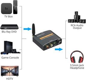 img 2 attached to 🎧 NOWBOTUCH 192 кГц ЦАП аудио конвертер с Bluetooth 5.0 приемником, регулировкой громкости, оптическим коаксиальным интерфейсом SPDIF Toslink цифровым в аналоговый стерео L/R RCA 3,5 мм адаптером