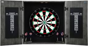 img 4 attached to 🎯 Hathaway Drifter Solid Wood Dartboard & Cabinet Set: A Classic Addition to Your Home Bar