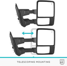 img 3 attached to 🔍 YITAMOTOR Towing Mirrors for 1999-2007 Ford F250 F350 F450 F550 Super Duty - Power Heated & Signal Light Side Mirrors