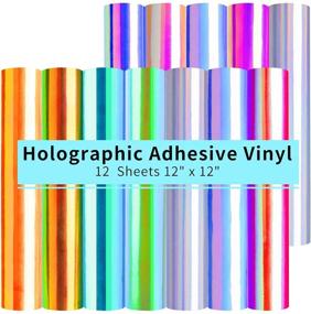 img 4 attached to HTVRONT Holographic Vinyl Permanent Iridescent