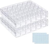 📦 duofire craft organizer 2 pack: clear diamond painting & jewelry storage containers with 30 grids & lid - small bead & art supplies storage box logo