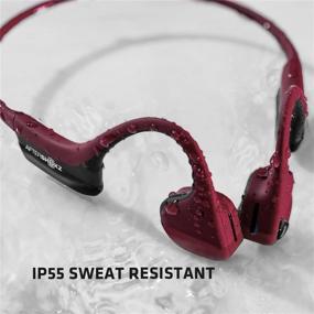 img 2 attached to 🎧 AfterShokz Air AS650CR Открытые беспроводные костные проводящие наушники - Каньон Красный: Опыт беспроводного прослушивания безграничен.