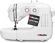 🧵 швейная машина mueller ultra stitch: 110 стежковых программ, светодиодный свет, педаль, реверс, отделка пуговиц и молний, простота использования, обрезка нитей, съемное хранилище для аксессуаров, белый. логотип