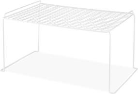 img 4 attached to 📚 Versatile and Spacious: Whitmor White Stacking Shelf Large for Organized Living