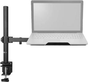 img 2 attached to 🖥️ WALI Laptop Tray Desk Mount: Fully Adjustable Stand for 17 inch Laptop, Vented Cooling Platform, 22 lbs Capacity - M00LP
