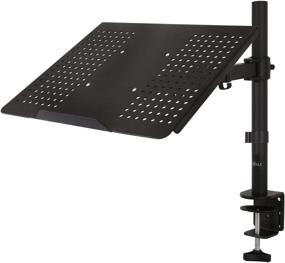 img 4 attached to 🖥️ WALI Laptop Tray Desk Mount: Fully Adjustable Stand for 17 inch Laptop, Vented Cooling Platform, 22 lbs Capacity - M00LP