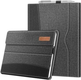 img 4 attached to 📱 Fintie Protective Case for Microsoft Surface Go Series - Multi-Angle Portfolio Business Cover with Pocket in Gray