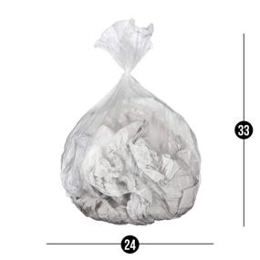 img 1 attached to 🗑️ AmazonCommercial 13 Gallon Trash Bags 24"x33" - 8 Micron Clear: Commercial Garbage Bags - 100 Count