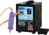 sunkko 737g+ battery spot welder, pulse welding machine for lithium battery pack, compatible with 18650 and 14500 batteries, works with 0.35mm nickel strips, 110v logo