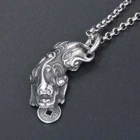 img 2 attached to 🐲 JAJAFOOK Pixiu Pendant: Lucky Wealthy Feng Shui Amulet Animal Necklace