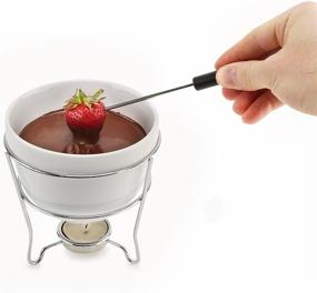 img 2 attached to Home Essentials & Beyond White Chocolate Fondue Set - Indulge in Delicious Delights!