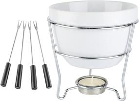 img 4 attached to Home Essentials & Beyond White Chocolate Fondue Set - Indulge in Delicious Delights!