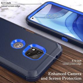 img 1 attached to 🔵 Protective Navy Blue Case for Moto G Power 2021 - Heavy Duty Armor Cover with Belt Clip Holster