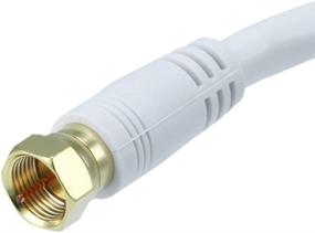 img 2 attached to 🔌 High Performance Monoprice RG6 Quad Shield CL2 Coaxial Cable with F Type Connector