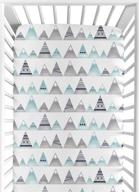 navy blue aztec baby/toddler fitted crib sheet - sweet jojo designs mountains collection logo