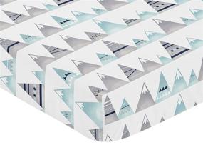 img 2 attached to Navy Blue Aztec Baby/Toddler Fitted Crib Sheet - Sweet Jojo Designs Mountains Collection